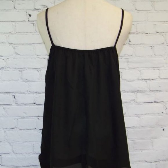 Caged Strap Tank Top - Black - Plus Size - 1XL, 2XL - Picture 2 of 3